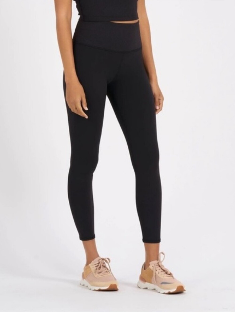 Vuori Ribbed Studio Leggings in Black